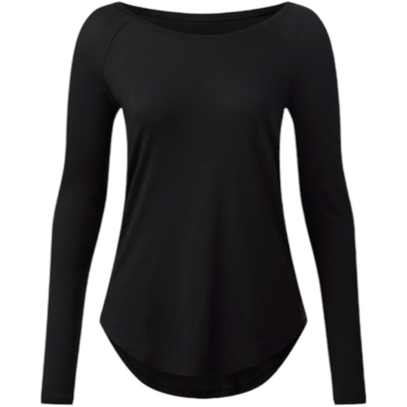 LULULEMON Black Locarno Long Sleeve Tee Shirt | Lightweight Scoop Neck Top | 6 - Picture 9 of 9